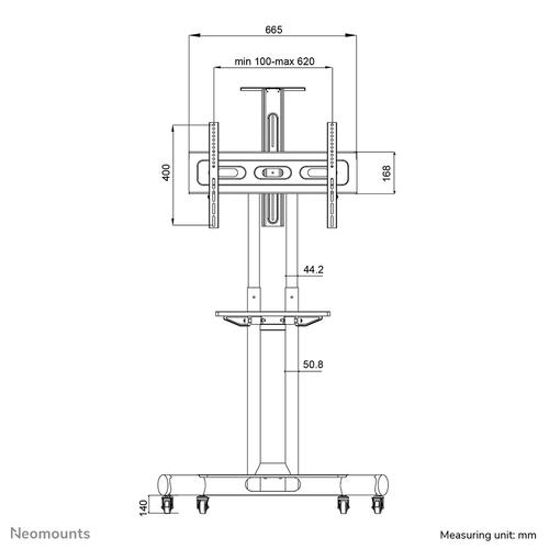 Neomounts NM-M1700BLACK TV trolley 32-75 - Image 6