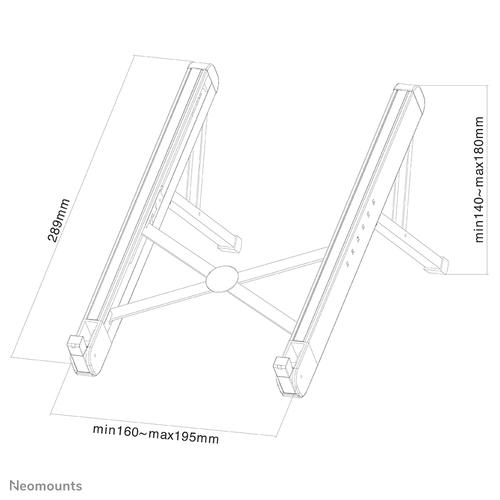 Neomounts NSLS010 Laptopstandaard 11-17" - opvouwbaar - compact - universeel - Image 10