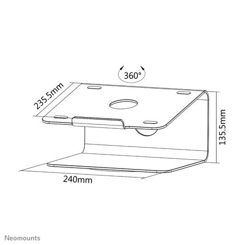 Neomounts NSLS050 Laptopstandaard 10-17" - draaibaar - universeel - Image 4