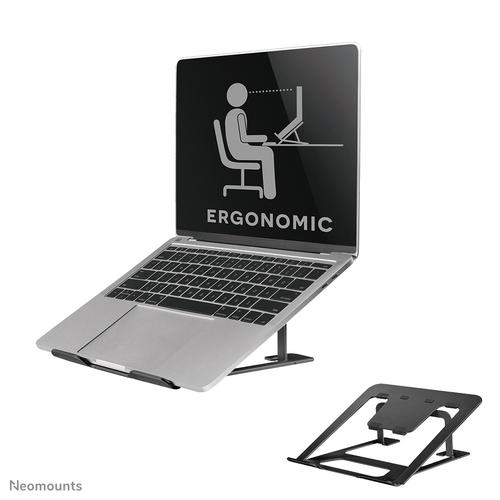 Neomounts NSLS085BLACK Laptopstandaard 10-17" - opvouwbaar - compact - universeel - Image 1