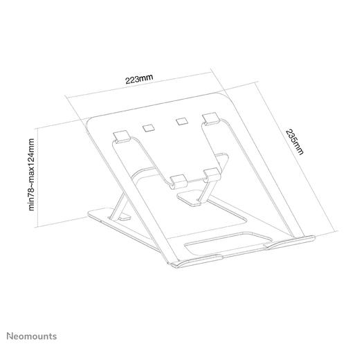 Neomounts NSLS085BLACK Laptopstandaard 10-17" - opvouwbaar - compact - universeel - Image 9