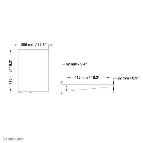 Neomounts PLASMA-M2SIDESHELF Multimedia houder - Image 3