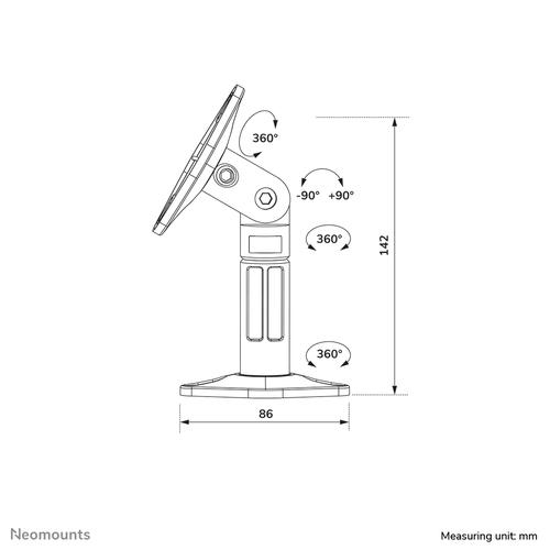 Neomounts SPEAKER-W100BLACK Speaker houder - universeel - full motion - Image 3