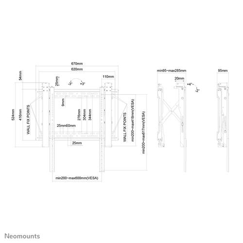 Neomounts videowall steun - Image 9