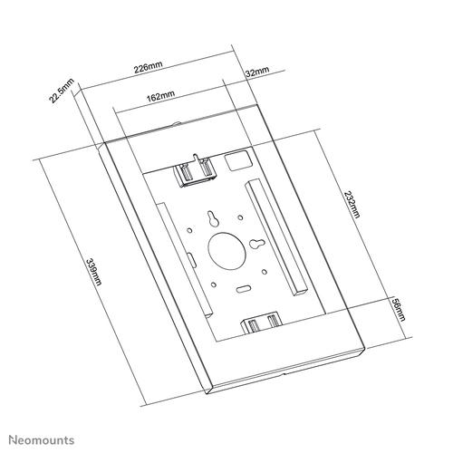 Neomounts WL15-650WH1 Tablet muurbeugel 9.7-11" - vergrendelbaar - Image 2