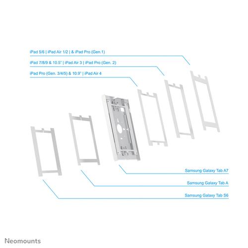 Neomounts WL15-650WH1 Tablet muurbeugel 9.7-11" - vergrendelbaar - Image 7
