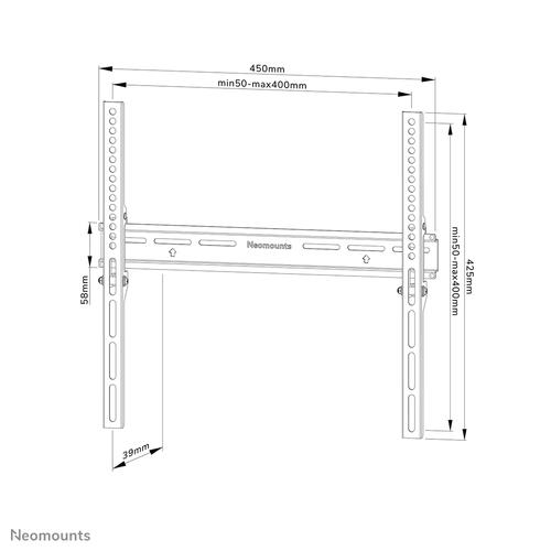 Neomounts WL30-350BL14 TV-beugel wand 32-65" - vlak - vergrendelbaar - Image 6