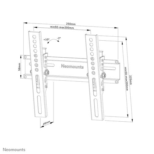 Neomounts WL35-350BL12 TV-beugel wand 24-55" - kantelbaar - vergrendelbaar - Easy Install - Image 8