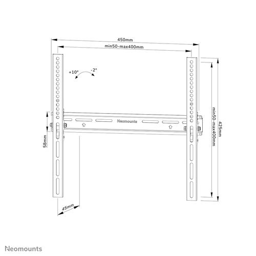 Neomounts WL35-350BL14 TV-beugel wand 32-65" - kantelbaar - vergrendelbaar - Easy Install - Image 8