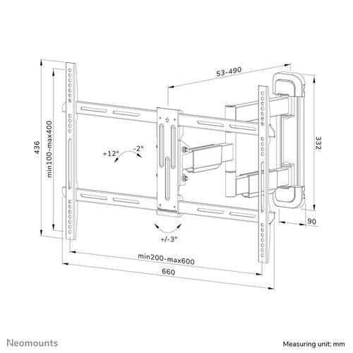 Neomounts WL40-550BL16 TV-beugel wand 40-65" - full motion - Easy Install - Image 9