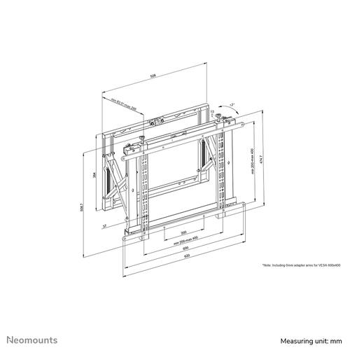 Neomounts WL95-800BL1 Videowall muurbeugel 42-70" - pop-out - max 35 kg - Image 8