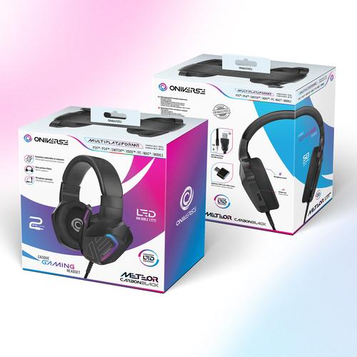 Oniverse Meteor Headset Bedraad Hoofdband Gamen Zwart - Image 4