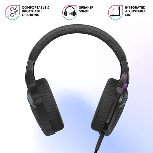 Oniverse Meteor Headset Bedraad Hoofdband Gamen Zwart - Image 5