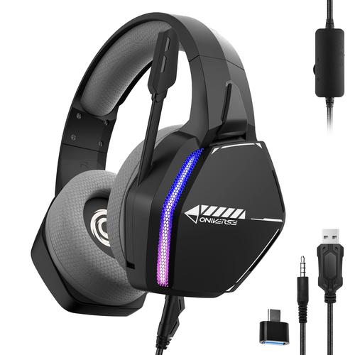 Oniverse Nebula Headset Bedraad Hoofdband Gamen USB Type-A Zwart - Image 1