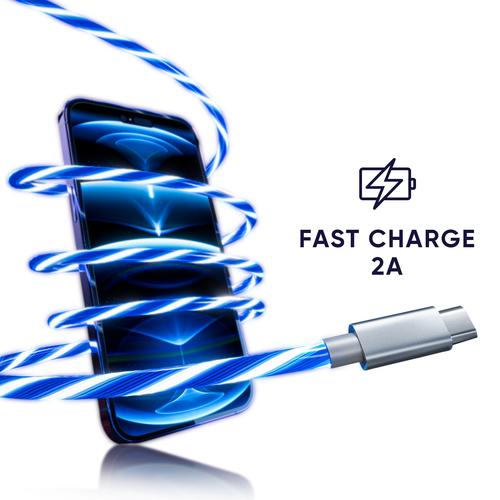 Oniverse ONICAB1-MICUSB2-WHT USB-kabel 2 m USB A Micro-USB B Blauw, Zilver - Image 2