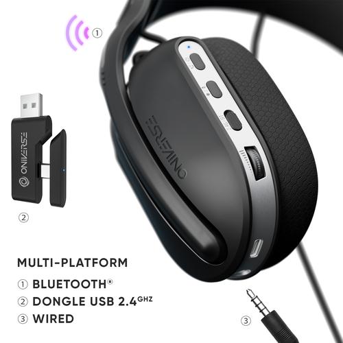 Oniverse Polaris Headset Bedraad en draadloos Hoofdband Gamen USB Type-C / USB Type-A Bluetooth Zwart - Image 6