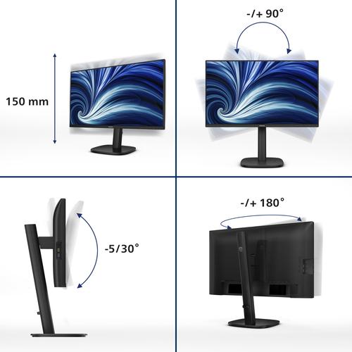 Philips 3000 series 24B2U3301/00 computer monitor 60,5 cm (23.8") 1920 x 1080 Pixels Full HD LCD Zwart - Image 6