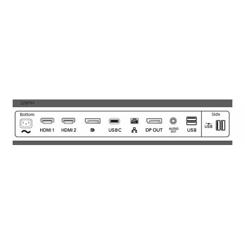 Philips P Line 326P1H/00 LED display 80 cm (31.5") 2560 x 1440 Pixels Quad HD Zwart - Image 8