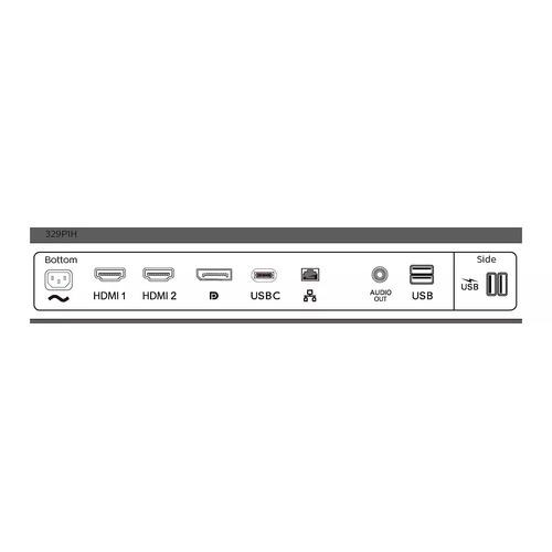 Philips P Line 329P1H/00 computer monitor 80 cm (31.5") 3840 x 2160 Pixels 4K Ultra HD LED Zwart - Image 8