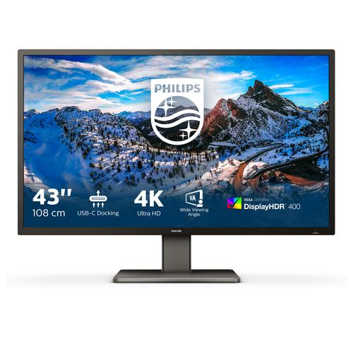 Philips P Line 439P1/00 computer monitor 108 cm (42.5") 3840 x 2160 Pixels 4K Ultra HD LCD Zwart - Image 1