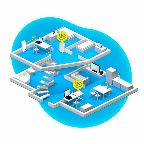Powerline 1240 AX WLAN Set 1200 Mbit/s Ethernet LAN Wifi Wit 2 stuk(s) - Image 4