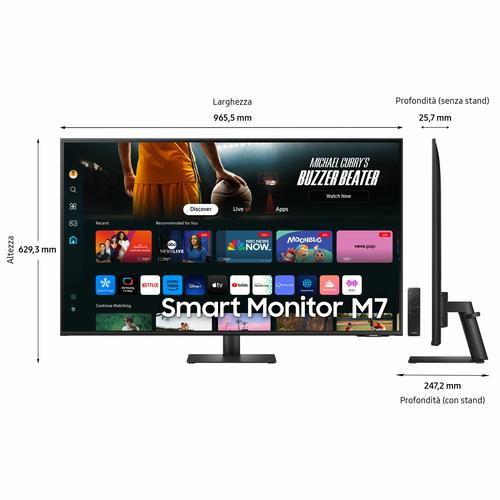 Samsung 43" Smart Monitor M7 M70D UHD - Image 2