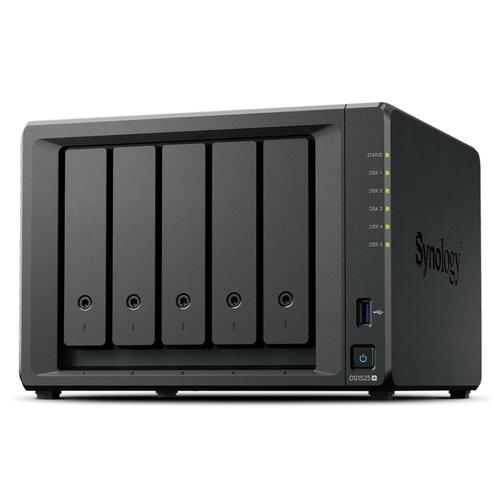 Synology DiskStation DS1525+ data-opslag-server NAS Ryzen Embedded V1500B 8 GB DDR4 0 TB Zwart