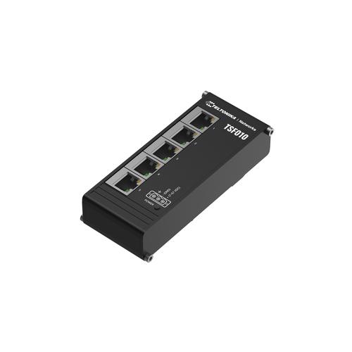 Teltonika NETWORKS TSF010 Flat Ethernet Switch Unmanaged Fast Ethernet (10/100) DIN rail Zwart - Image 2