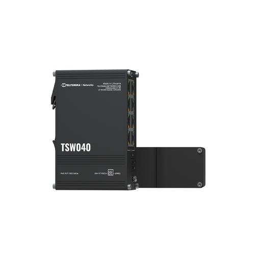 Teltonika NETWORKS TSW040 8-Port PoE+ Switch Unmanaged Fast Ethernet (10/100) Power over Ethernet (PoE) Zwart - Image 1