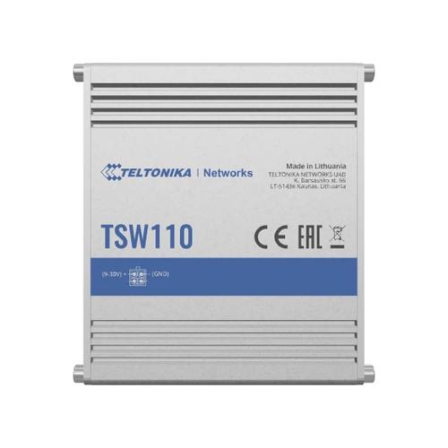 Teltonika TSW110 Unmanaged Gigabit Ethernet (10/100/1000) Power over Ethernet (PoE) Blauw, Grijs