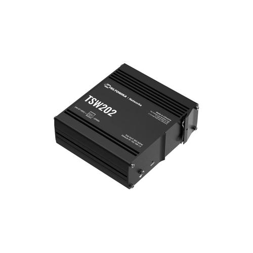 Teltonika TSW202 Managed L2 Gigabit Ethernet (10/100/1000) Power over Ethernet (PoE) Aluminium, Blauw - Image 3