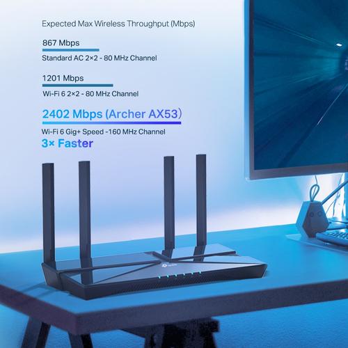 TP-Link Archer AX53 draadloze router Gigabit Ethernet Dual-band (2.4 GHz / 5 GHz) Zwart - Image 4