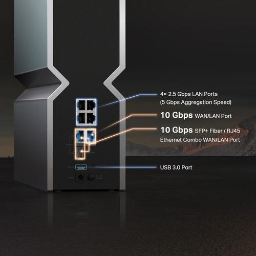 TP-Link Archer BE800 draadloze router Multi-Gigabit Ethernet Tri-band (2,4 GHz / 5 GHz / 6 GHz) Zwart, Roestvrijstaal - Image 2