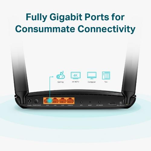 TP-Link Archer MR600 draadloze router Gigabit Ethernet Dual-band (2.4 GHz / 5 GHz) 4G Zwart - Image 5