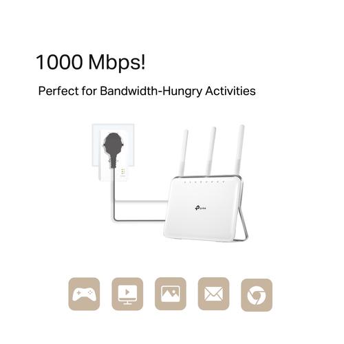 TP-Link AV1000 Gigabit Passthrough Powerline Starter Kit - Image 3