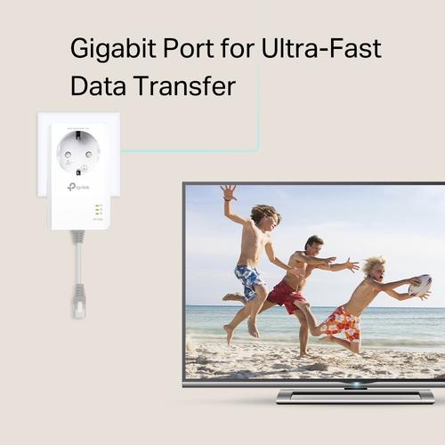 TP-Link AV1000 Gigabit Passthrough Powerline Starter Kit - Image 4