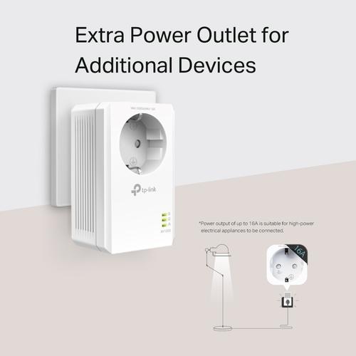 TP-Link AV1000 Gigabit Passthrough Powerline Starter Kit - Image 6