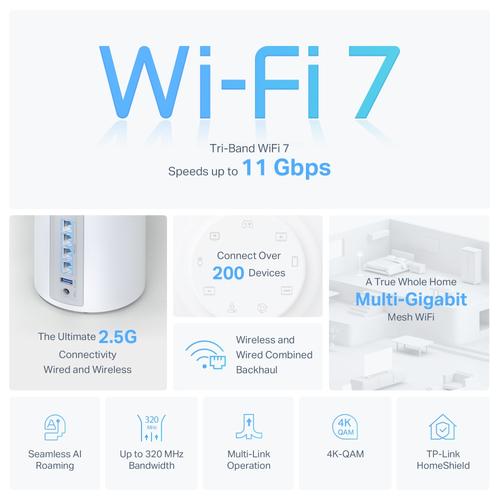 TP-Link Deco BE65 Tri-band (2,4 GHz / 5 GHz / 6 GHz) Wi-Fi 7 (802.11be) Wit 4 Intern - Image 6