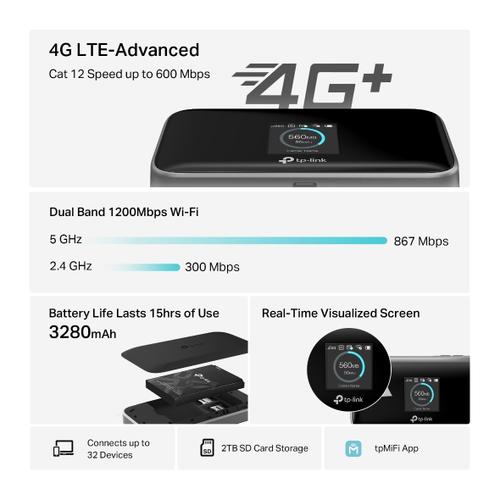 TP-Link M7750 mobiele router / gateway / modem Router voor mobiele netwerken - Image 5
