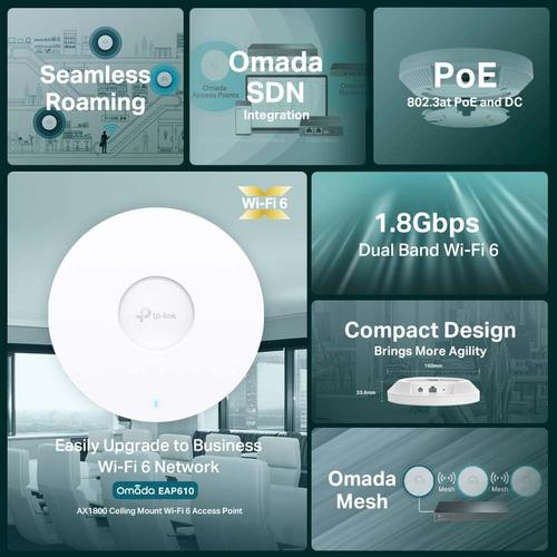 TP-Link Omada EAP610 draadloos toegangspunt (WAP) 1775 Mbit/s Wit Power over Ethernet (PoE) - Image 8