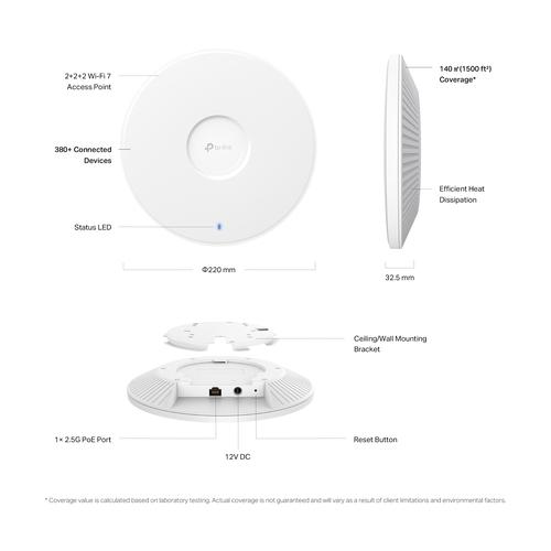 TP-Link Omada EAP772 draadloos toegangspunt (WAP) 9300 Mbit/s Wit - Image 6