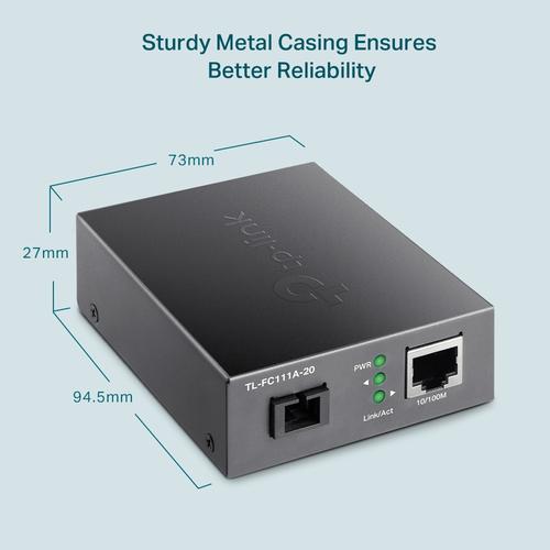 TP-Link Omada FC111A-20 netwerk media converter 100 Mbit/s Single-mode Zwart - Image 2