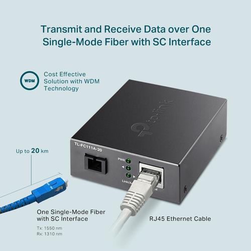 TP-Link Omada FC111A-20 netwerk media converter 100 Mbit/s Single-mode Zwart - Image 5