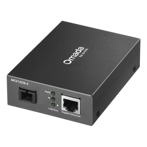 TP-Link Omada MC212CS-20 netwerk media converter 1000 Mbit/s 1550 nm Single-mode Zwart