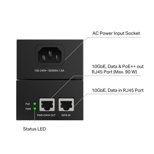 TP-Link Omada POE380S PoE adapter & injector 10 Gigabit Ethernet - Image 3