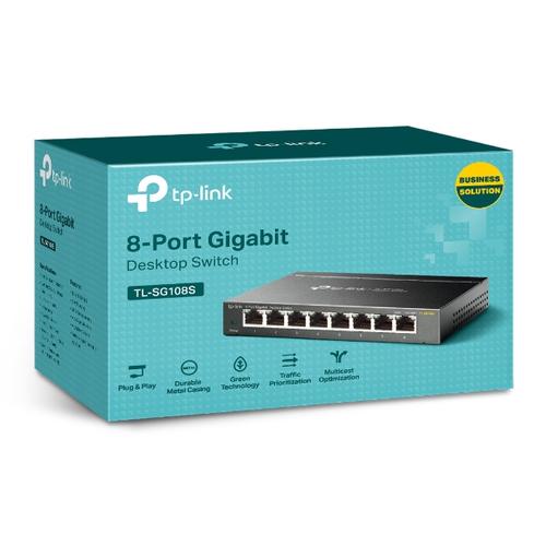 TP-Link Omada TL-SG108S netwerk-switch Unmanaged Gigabit Ethernet (10/100/1000) Zwart - Image 3
