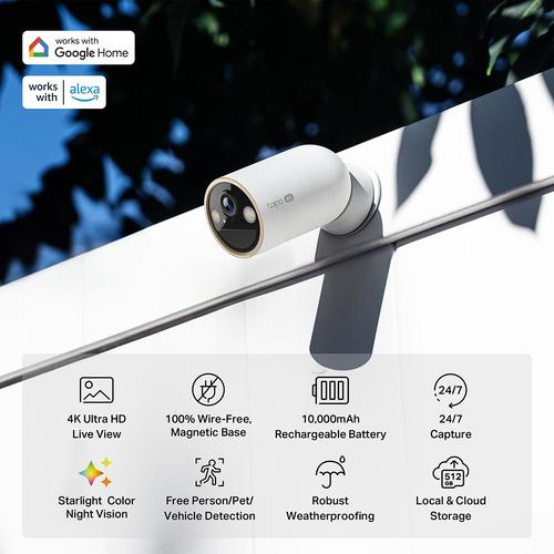 TP-Link Tapo C460 Kogel (vorm) IP-beveiligingscamera Buiten 3840 x 2160 Pixels Plafond/muur - Image 7