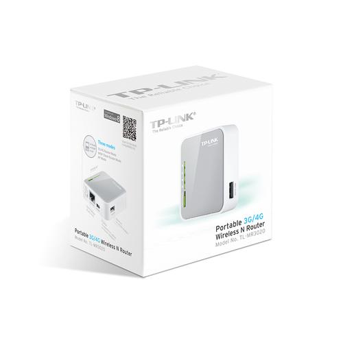 TP-Link TL-MR3020 draadloze router Fast Ethernet Single-band (2.4 GHz) 4G Zilver, Wit - Image 4