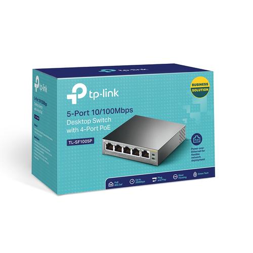 TP-Link TL-SF1005P netwerk-switch Unmanaged Fast Ethernet (10/100) Power over Ethernet (PoE) Zwart - Image 5