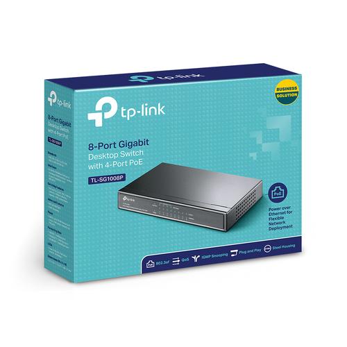 TP-Link TL-SG1008P netwerk-switch Unmanaged Gigabit Ethernet (10/100/1000) Power over Ethernet (PoE) Hazelnoot - Image 5